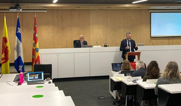 Yves Lejeune - docteur en droit et professeur émérite de l’UCLouvain / Charles-Emmanuel Coté, professeur à l'ULaval - © Délégation générale Wallonie Bruxelles au Québec, 2021 Yves Lejeune - docteur en droit et professeur émérite de l’UCLouvain, Charles-Emmanuel Coté, professeur à l'ULaval© Délégation générale Wallonie Bruxelles au Québec, 2021